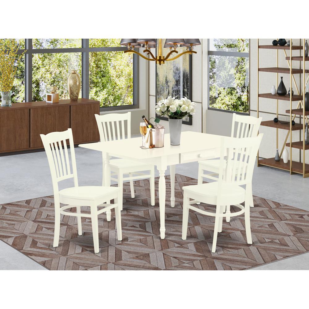 Dining Room Set Linen White, MZGR5-LWH-W