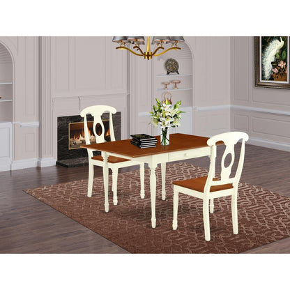 Dining Room Set Buttermilk & Cherry, MZKE3-WHI-W