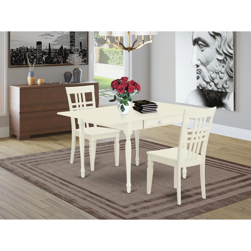Dining Room Set Linen White, MZLG3-LWH-W