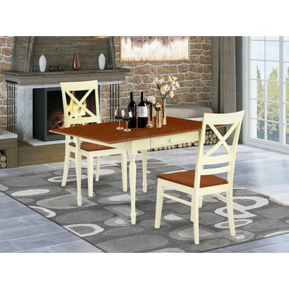 Dining Room Set Buttermilk & Cherry, MZQU3-WHI-W