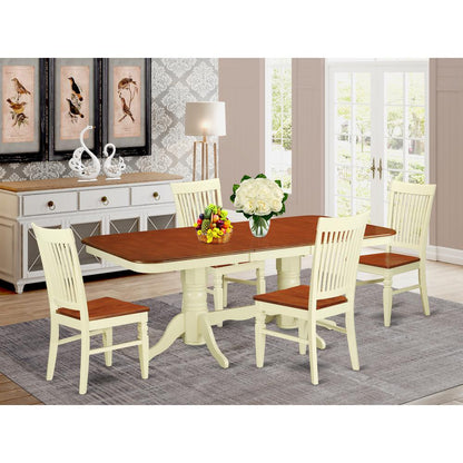 Dining Room Set Buttermilk & Cherry, NAWE5-BMK-W