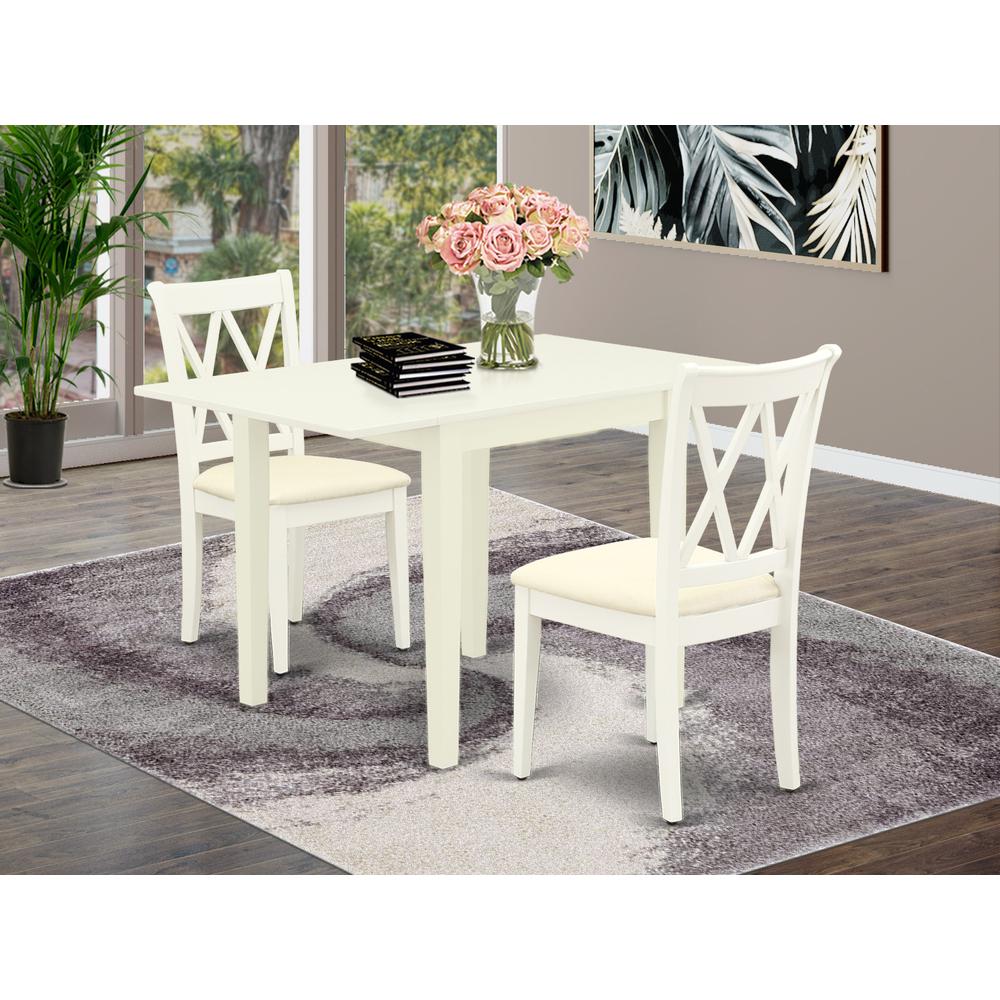 Dining Room Set Linen White, NDCL3-LWH-C