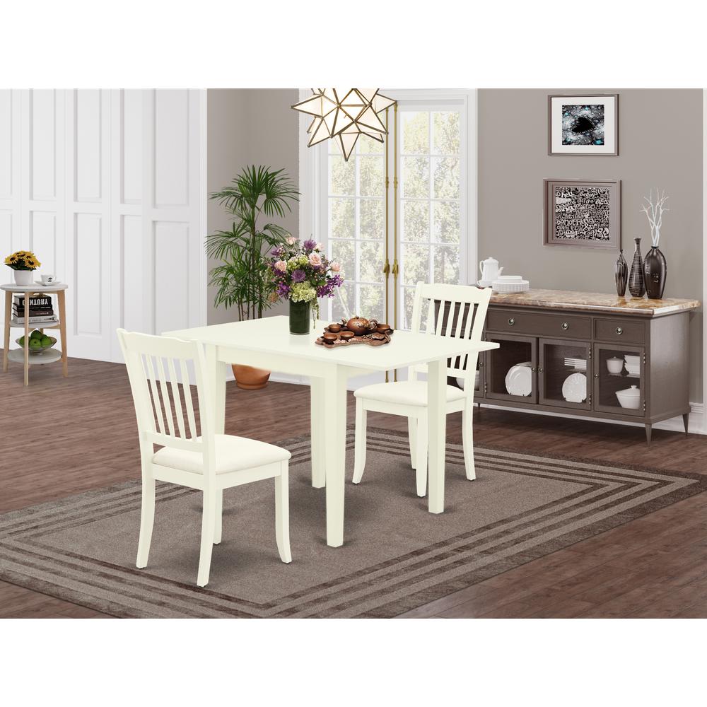 Dining Room Set Linen White, NDDA3-LWH-C