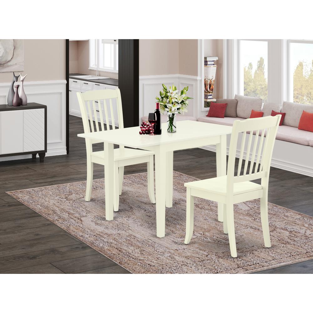 Dining Room Set Linen White, NDDA3-LWH-W