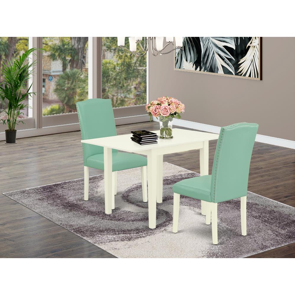 Dining Room Set Linen White, NDEN3-LWH-57