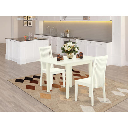 Dining Room Set Linen White, NDIP3-LWH-W