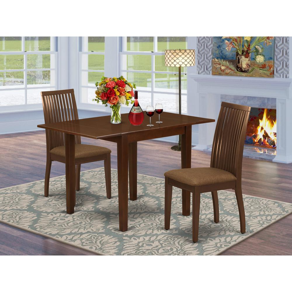 3 Piece Dining Room Furniture Set Contains a Rectangle Dining Table