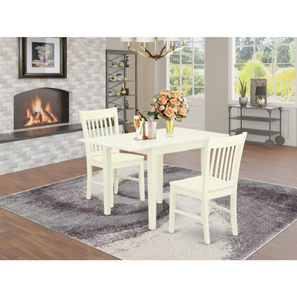 Dining Room Set Linen White, NDNO3-LWH-W