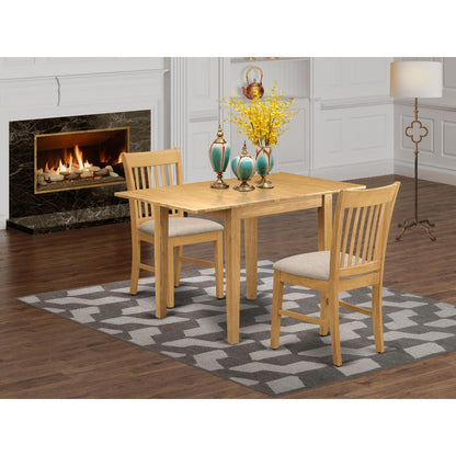 Dining Room Set Oak, NDNO3-OAK-C