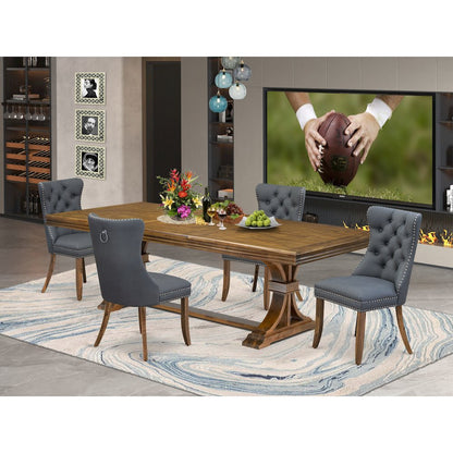 5 piece Kitchen Table Set consists of a Modern Table and 4 Dining room Chairs
