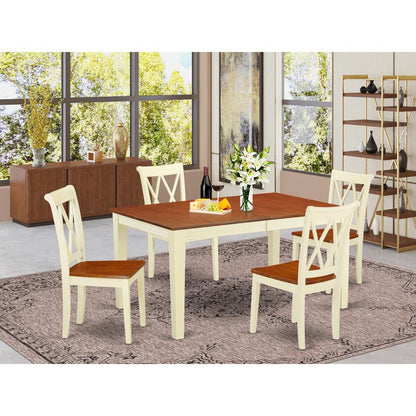 Dining Room Set Buttermilk & Cherry, NICL5-BMK-W