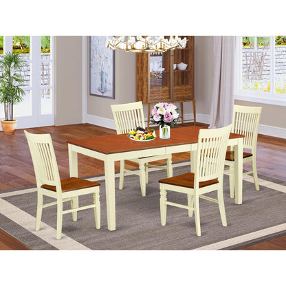 Dining Room Set Buttermilk & Cherry, NIWE5-BMK-W