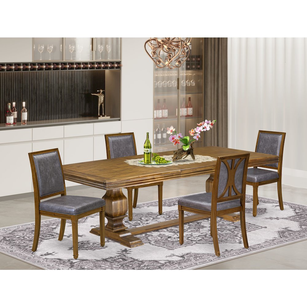 5 piece Dining Table Set includes a Modern Dining Table and 4 Kitchen Chairs