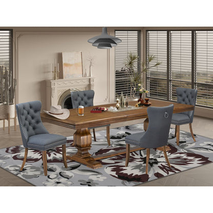 5 piece Modern Dining Table Set of a Kitchen Table and 4 Dining room Chairs
