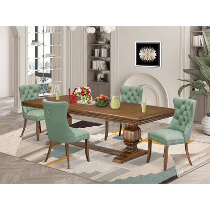 5 piece Kitchen Table Set includes a Dining Table and 4 Modern Dining Chairs