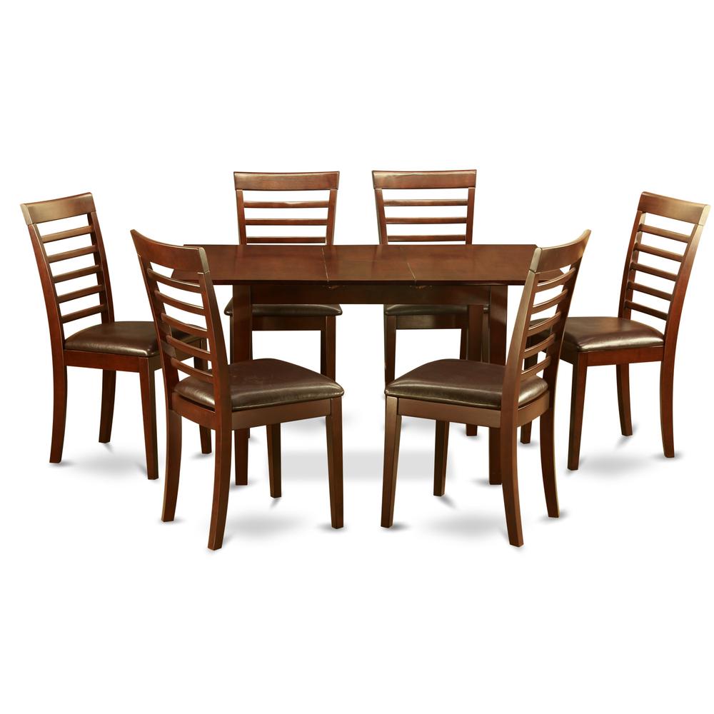 7  Pc  small  Table  set  -  Kitchen  Table  with  Leaf  and  6  Kitchen  Dining  Chairs