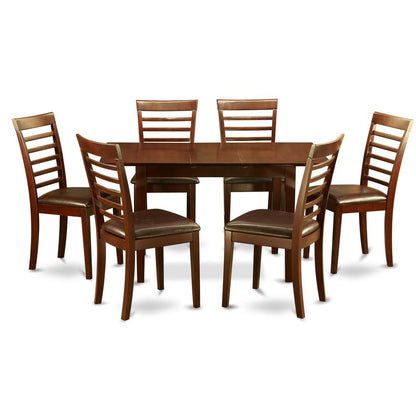 7  Pc  small  Table  set  -  Kitchen  Table  with  Leaf  and  6  Kitchen  Dining  Chairs