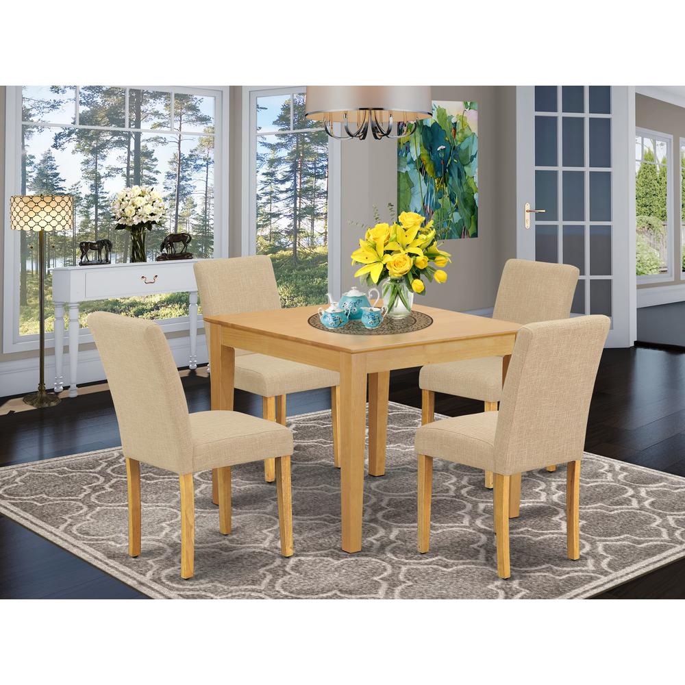 Dining Room Set Oak, OXAB5-OAK-04