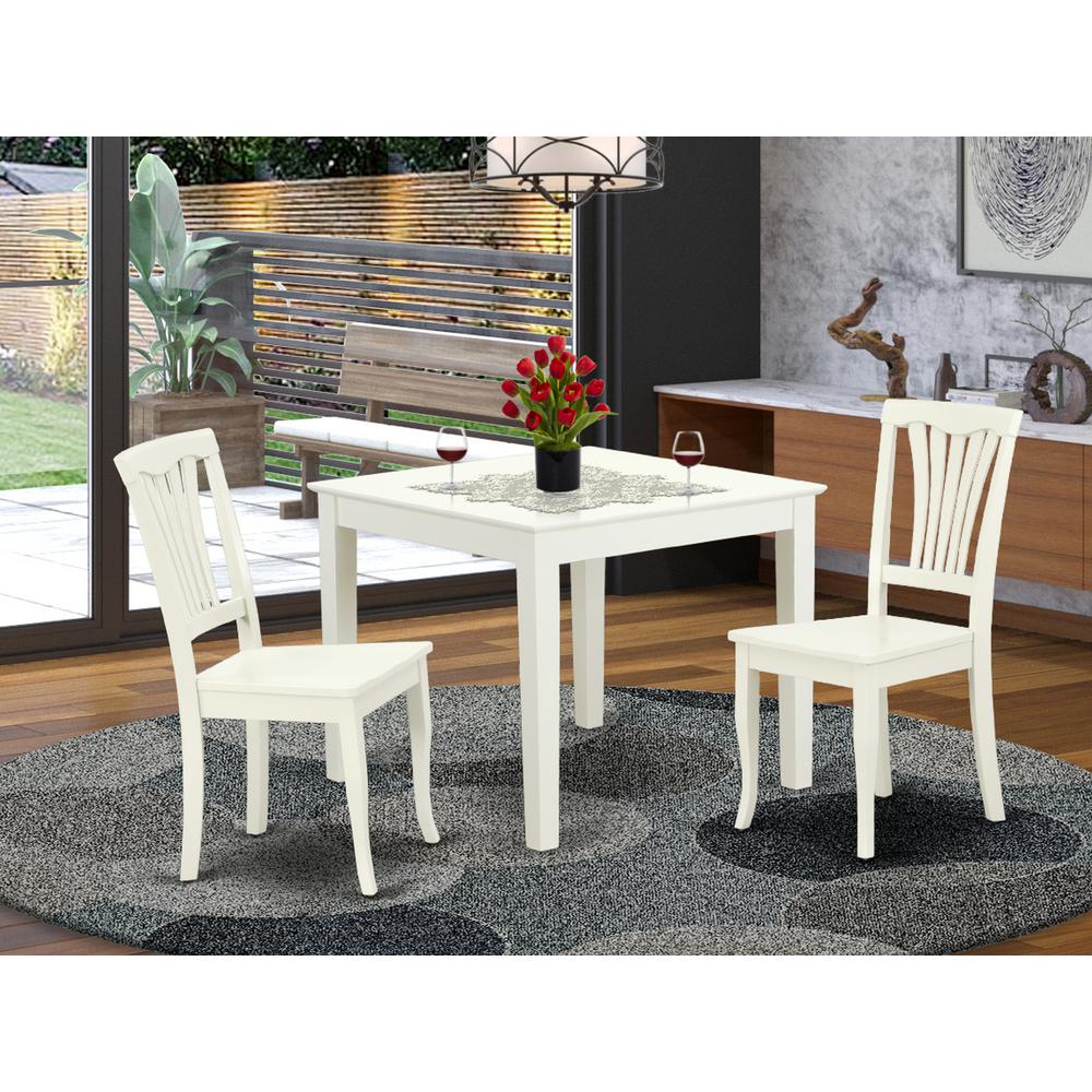 Dining Room Set Linen White, OXAV3-LWH-W