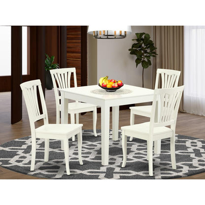 Dining Room Set Linen White, OXAV5-LWH-W