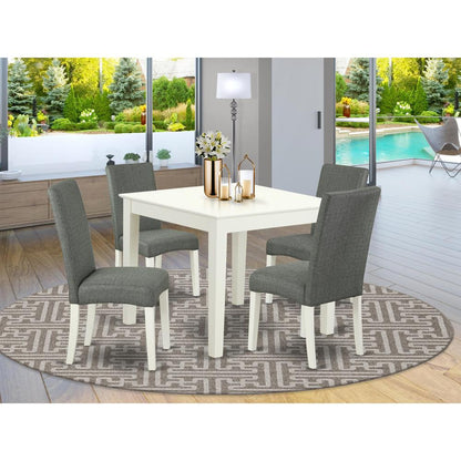 Dining Room Set Linen White, OXDR5-LWH-07