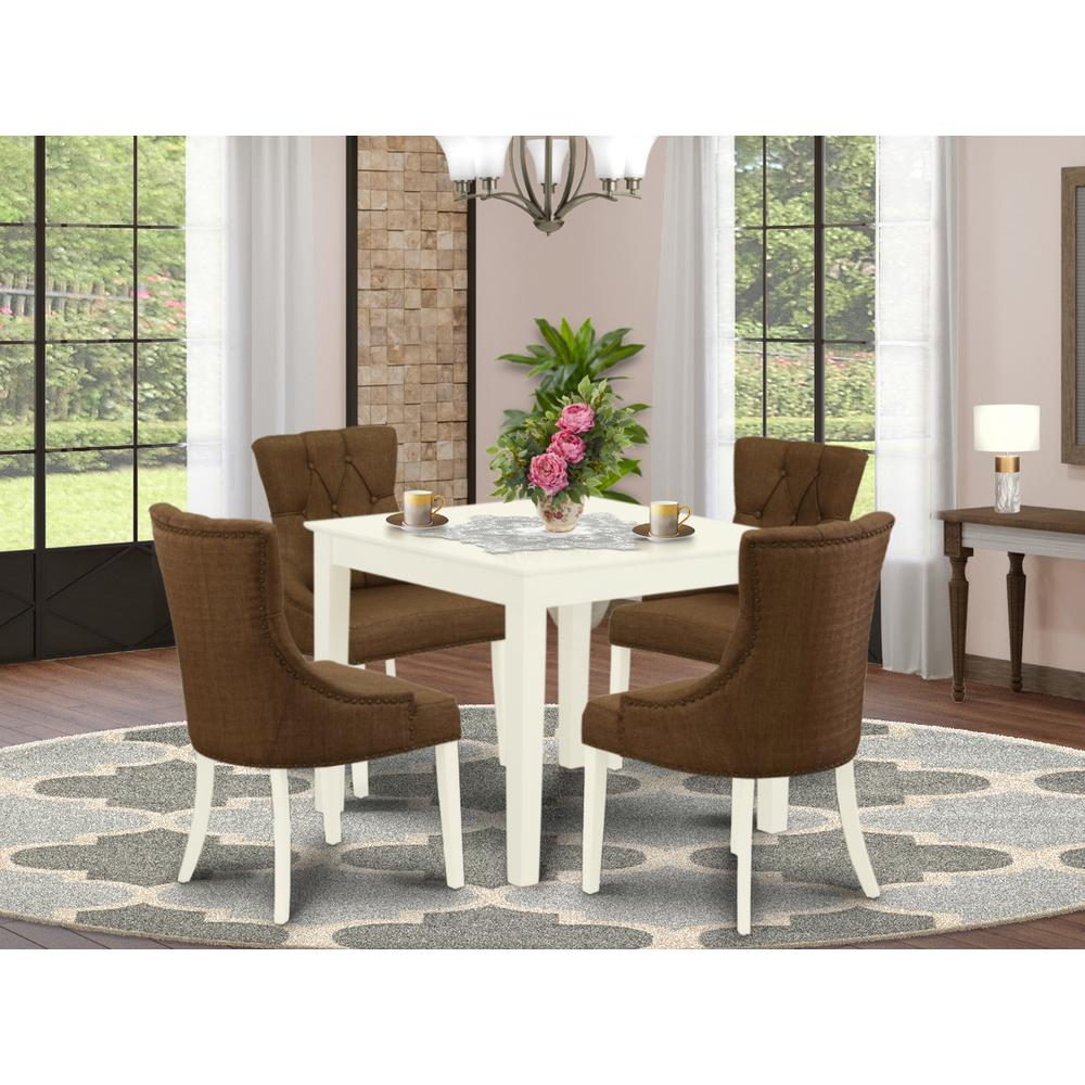 Dining Room Set Linen White, OXFR5-LWH-18