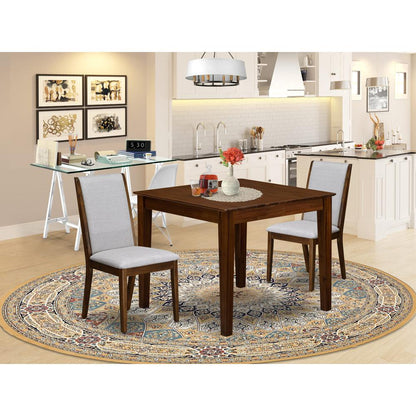 3 Pc Dining Room Set Consist of a Square Table and 2 Upholstered Chairs