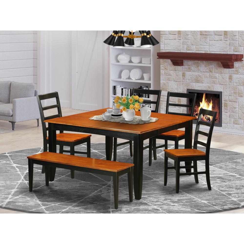 Dining Room Set Black, PARF6-BLK-W