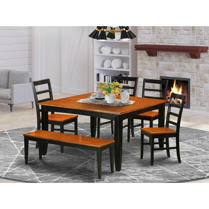 Dining Room Set Black, PARF6-BLK-W