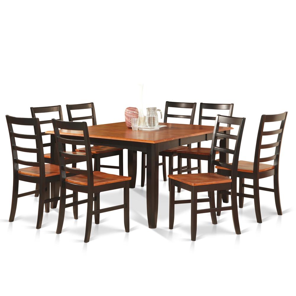 9  Pc  Dining  room  set  for  8-Square  Table  with  Leaf  and  8  Dining  Chairs