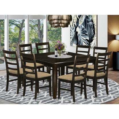 PARF9-CAP-C 9 Pc Dining room set-Square 54" Gathering Table and 8 Stools