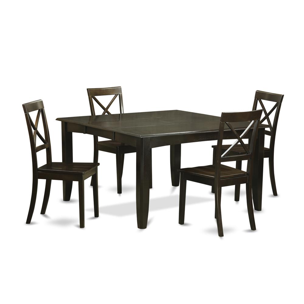 5  PC  Dining  room  set-Dining  Table  with  Leaf  and  4  Kitchen  Chairs.