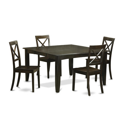 5  PC  Dining  room  set-Dining  Table  with  Leaf  and  4  Kitchen  Chairs.