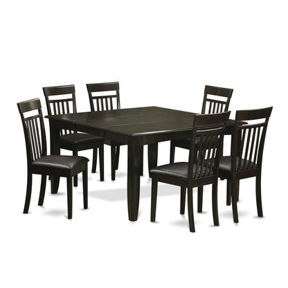 7  PC  Dining  room  set-Dinette  Table  with  Leaf  and  6  Dinette  Chairs.