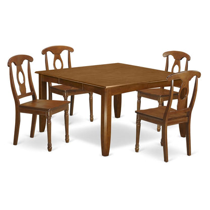5  Pc  Dining  room  set-Table  with  Leaf  and  4  Kitchen  Chairs.