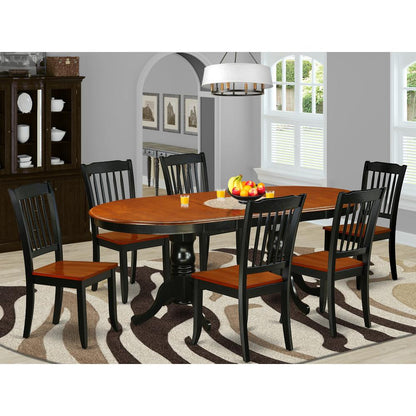 Dining Room Set Black & Cherry, PLDA7-BCH-W