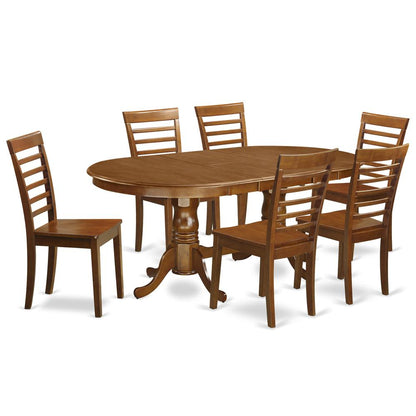 7  PC  Dining  room  set  for  6-Dining  Table  and  6  Kitchen  Dining  Chairs