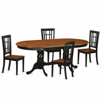 5  PC  Dining  room  set-Dining  Table  with  6  Wood  Dining  Chairs