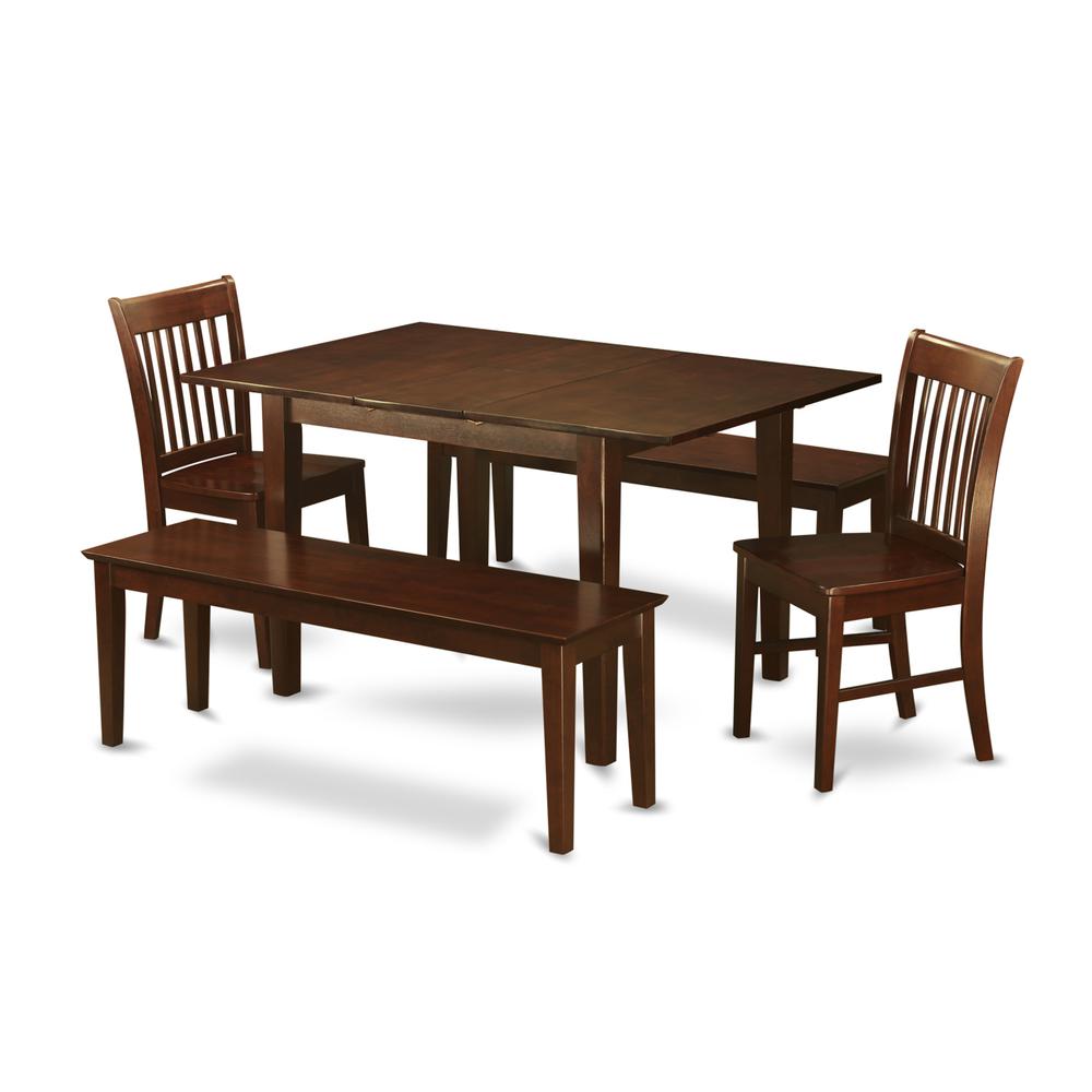5  Pc  small  Kitchen  Table  set  -  Table  with  2  Kitchen  Chairs  and  2  Benches