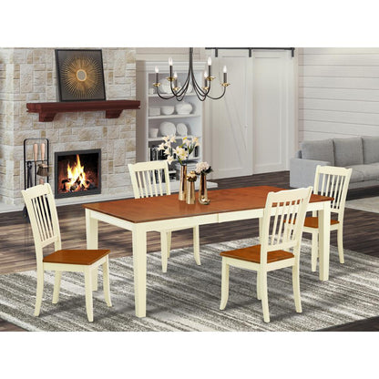 Dining Room Set Buttermilk & Cherry, QUDA5-BMK-W