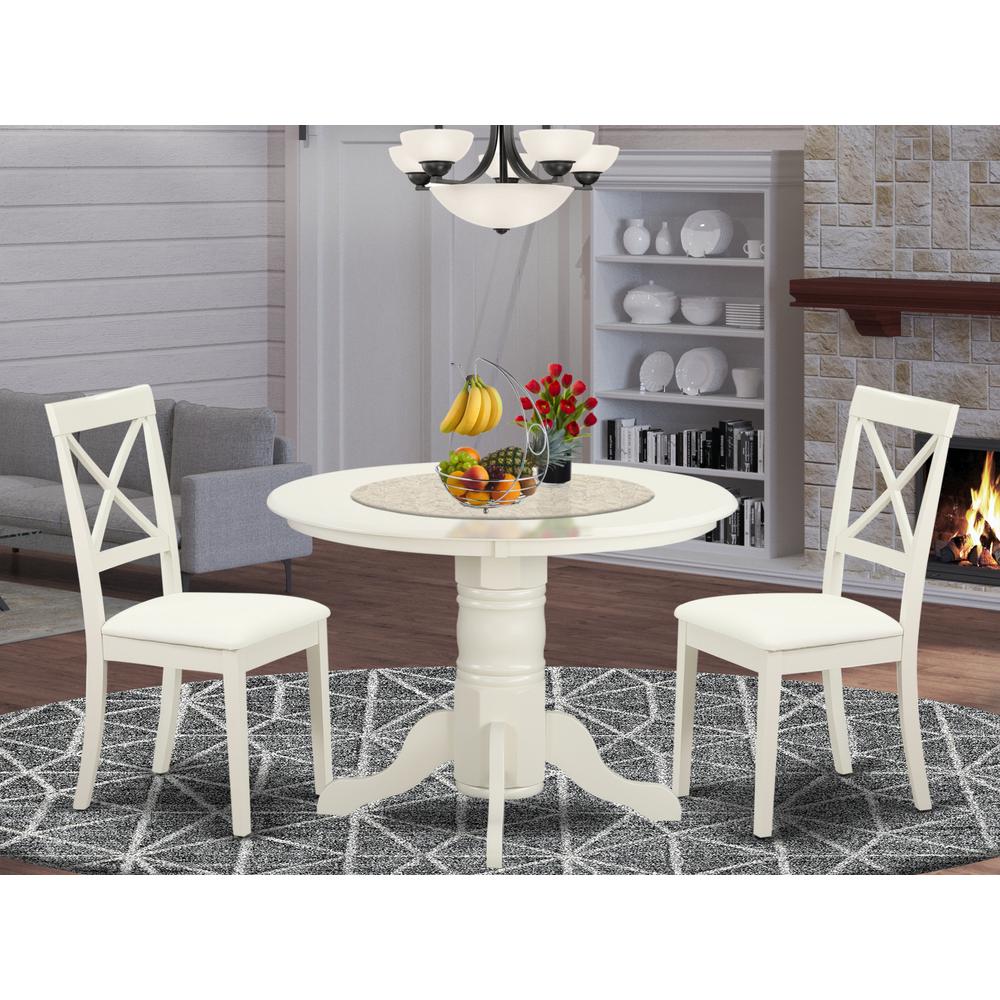 Dining Room Set Linen White, SHBO3-WHI-LC