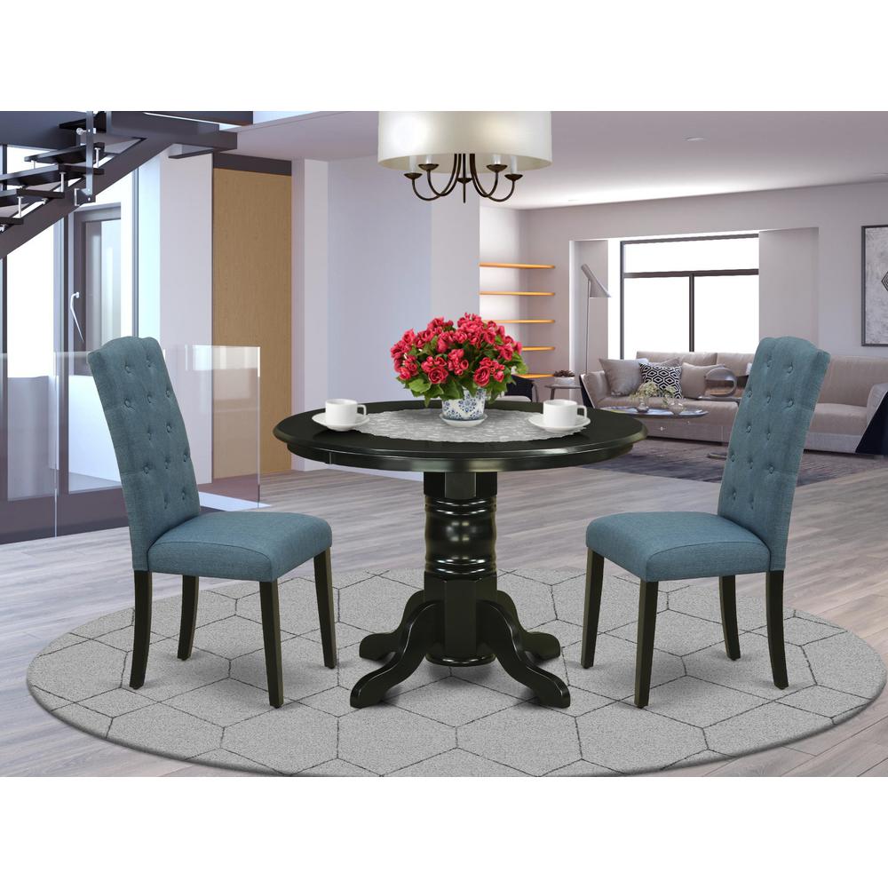 Dining Room Set Black, SHCE3-BLK-21