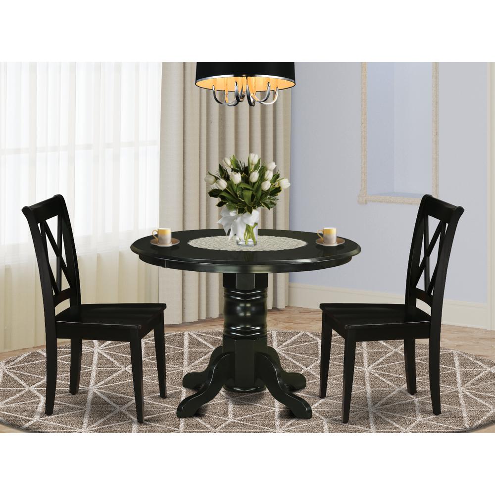 Dining Room Set Black, SHCL3-BLK-W