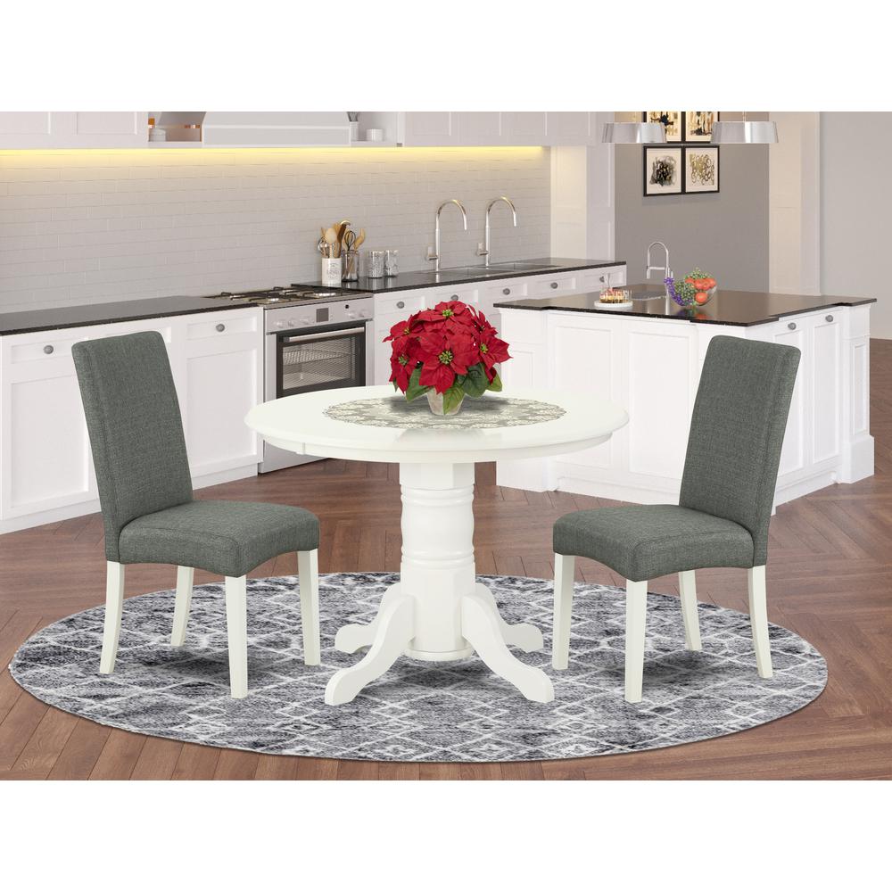 Dining Room Set Linen White, SHDR3-LWH-07