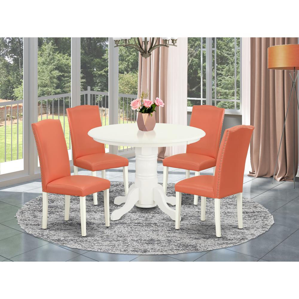 Dining Room Set Linen White, SHEN5-LWH-78
