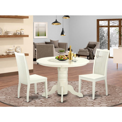 Dining Room Set Linen White, SHIP3-LWH-W
