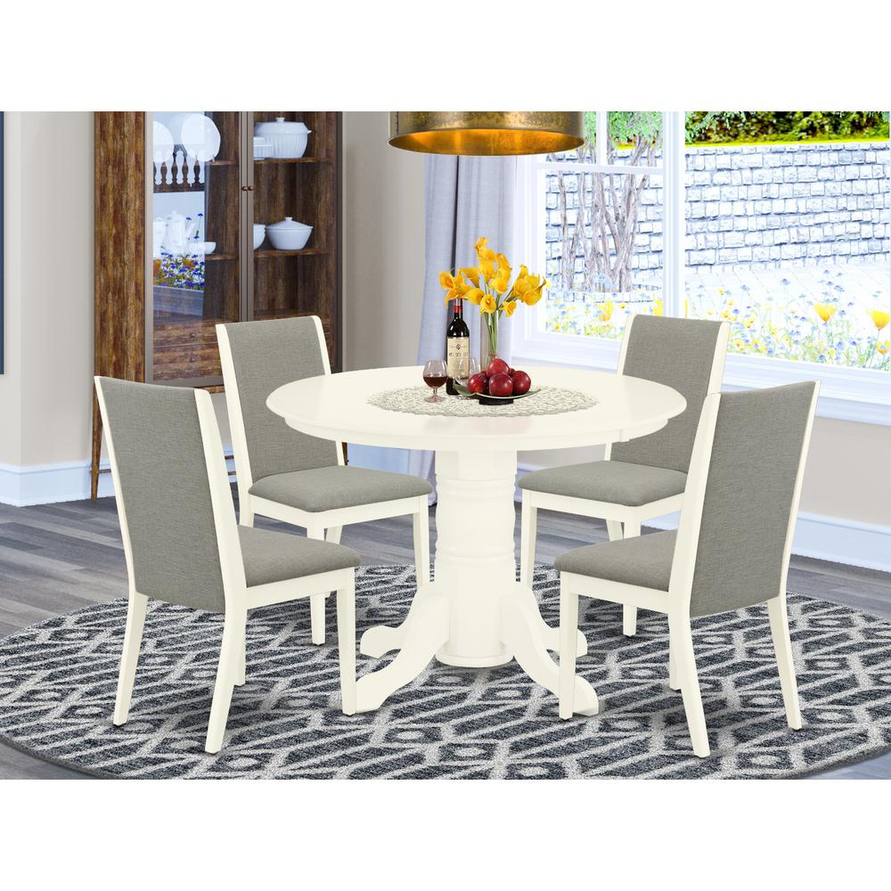 Dining Room Set Linen White, SHLA5-WHI-06