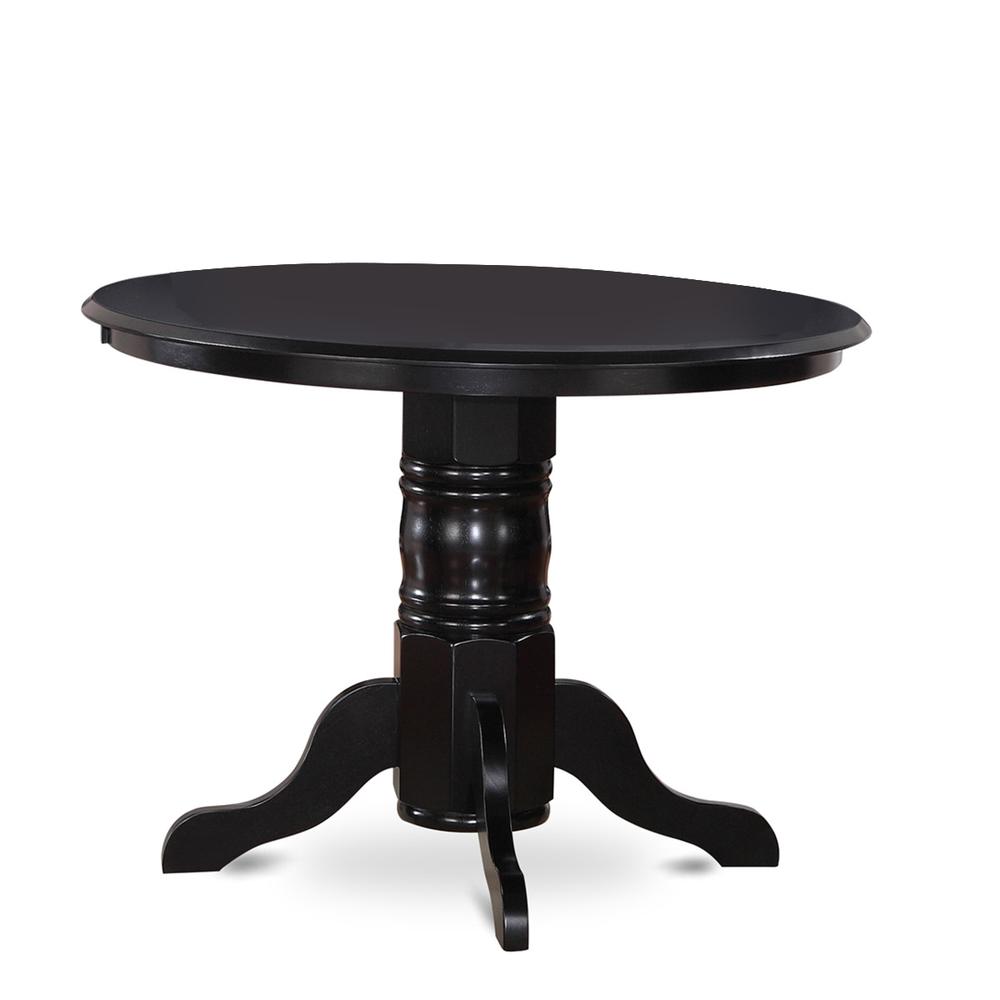 SHAN5-BLK-C 5 Pc Dining room set- Dinette Table and 4 Kitchen Dining Chairs