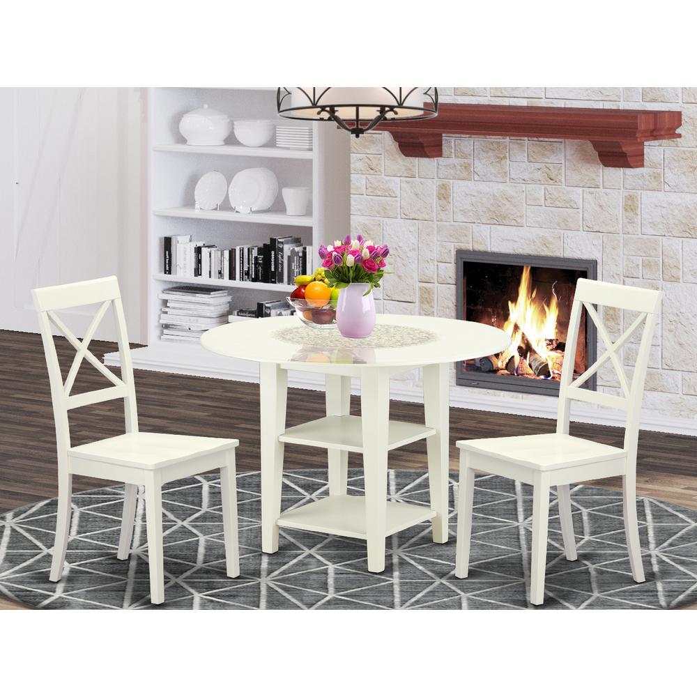 Dining Room Set Linen White, SUBO3-LWH-W