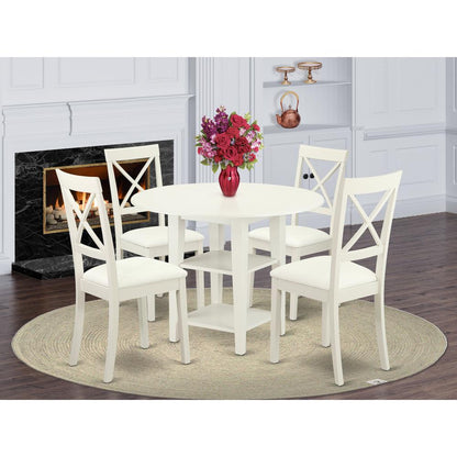 Dining Room Set Linen White, SUBO5-LWH-LC
